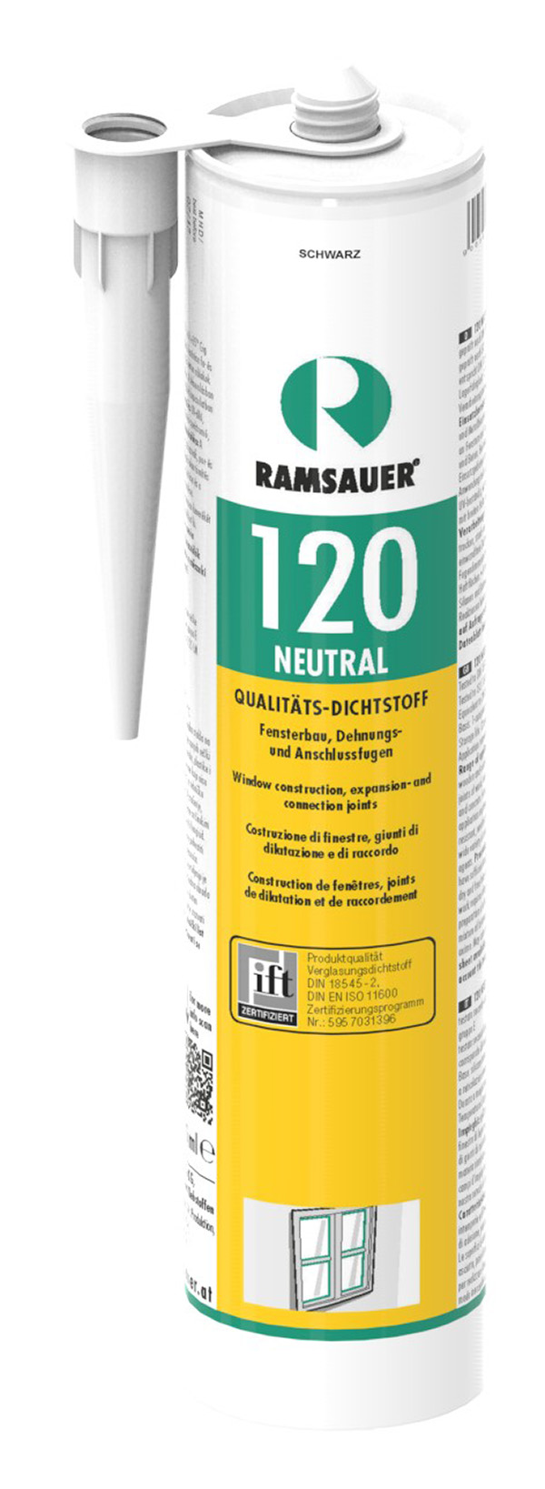 neutraler Silikondichtstoff schwarz, 310ml Kartusche