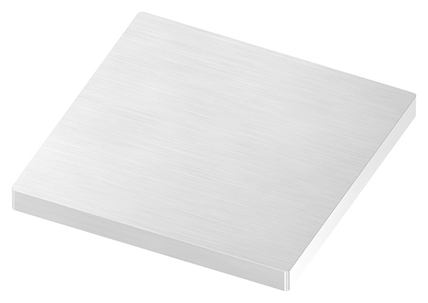Ankerplatte, 120 x 120 x 10mm, mit Längsschliff, V2A