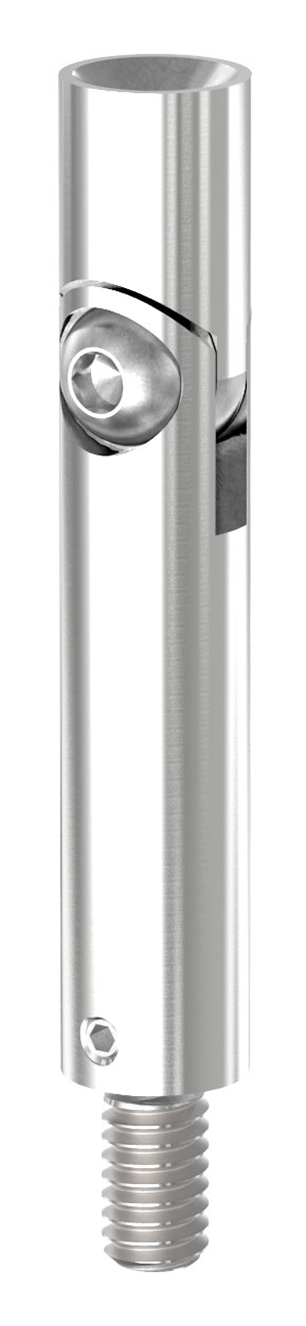 Gelenkstift Ø 14mm, 360° drehbar und 140° verstellbar, Länge 76mm, V2A