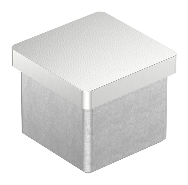 100033030 Einsteckkappe, für Quadratrohr 30 x 30 x 2,0mm, geschliffen, V4A