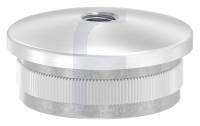 Rohrabschlussstopfen, für Rohr 42,4 x 2,5mm, mit Gewinde M8, leicht gewölbt, hohl, V2A