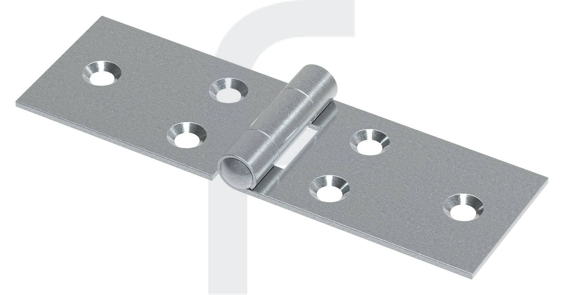 Scharnier 22x70mm mit festen Zapfen, verzinkt