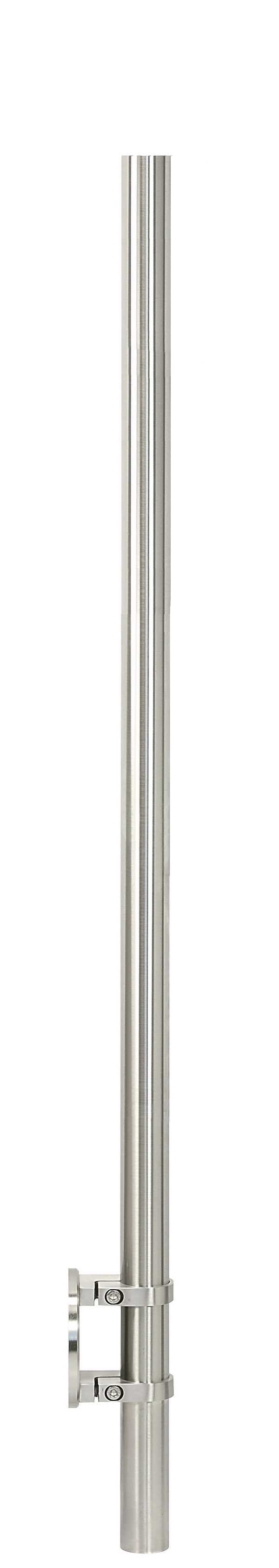 40532-240 Edelstahlpfosten 42,4 x 2,0mm zur Wandmontage, Länge 1190mm, V2A