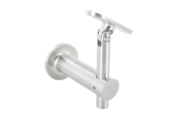 Handlaufhalter mit Gelenk inkl. Handlaufanschlussplatte für Rohr gerade (nicht austauschbar), für Wa