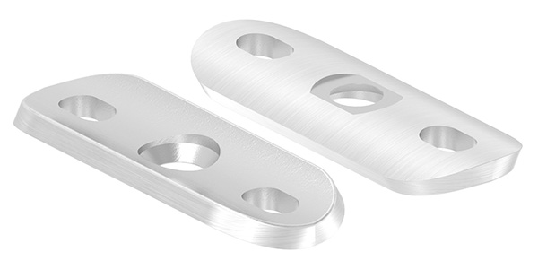 Halteplatte für Rohr 42,4mm, mit Langlöchern, V2A
