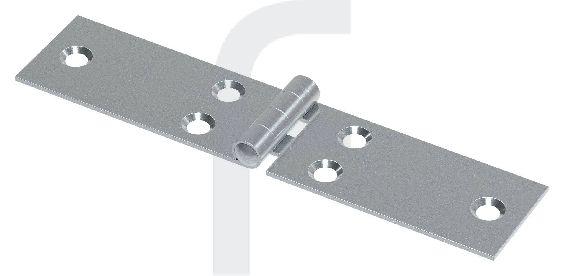 Scharnier 26x120mm mit festen Zapfen, verzinkt