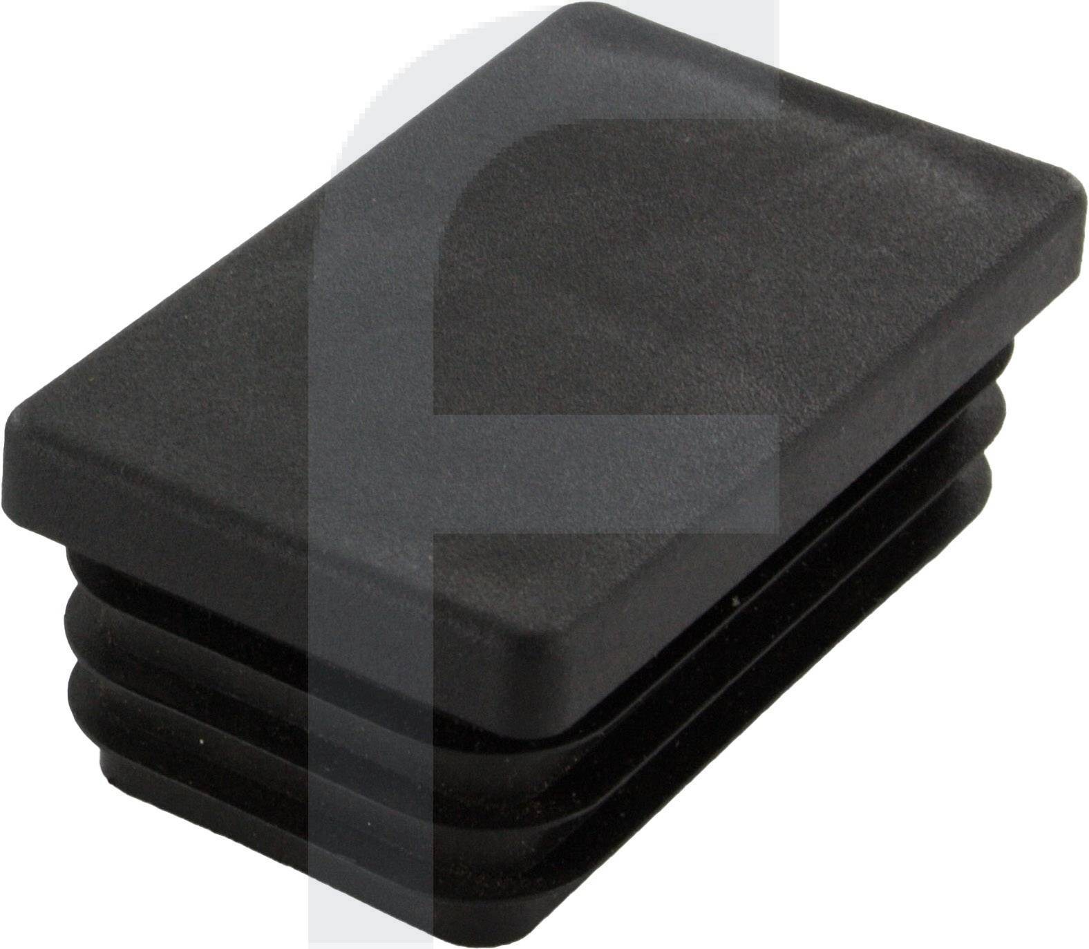 Kunststoffkappe für Rechteckrohr 80x60mm, schwarz