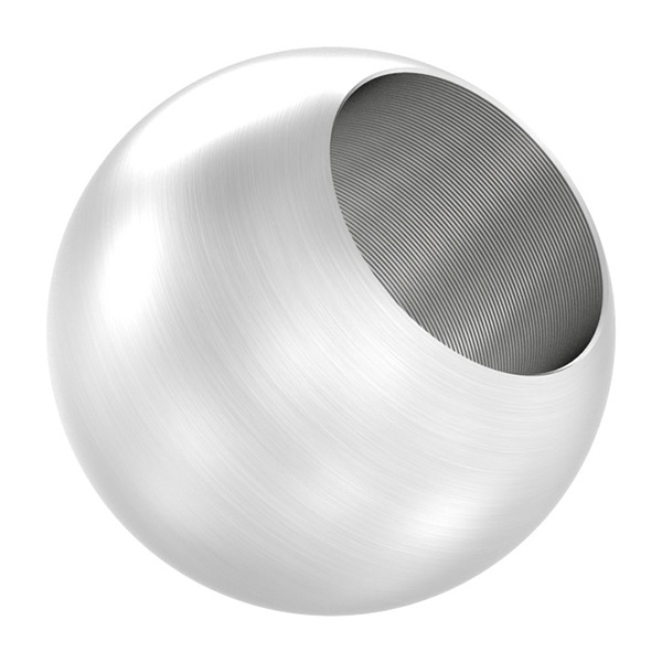 51020-240D Vollkugel, Ø 20mm, mit Durchgangsbohrung 12,2mm, V2A