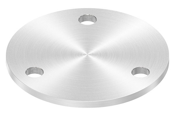 Ankerplatte, Ø 120 x 6mm, mit Rundschliff, V2A
