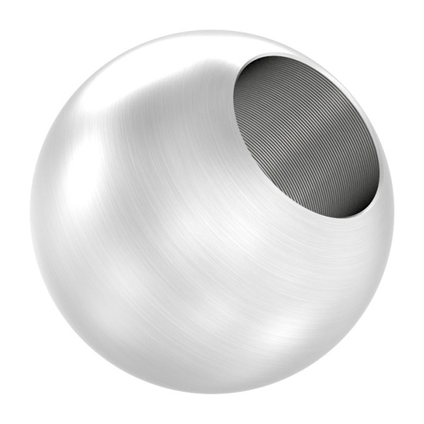 51020-240D10 Vollkugel, Ø 20mm, mit Durchgangsbohrung 10,2mm, V2A
