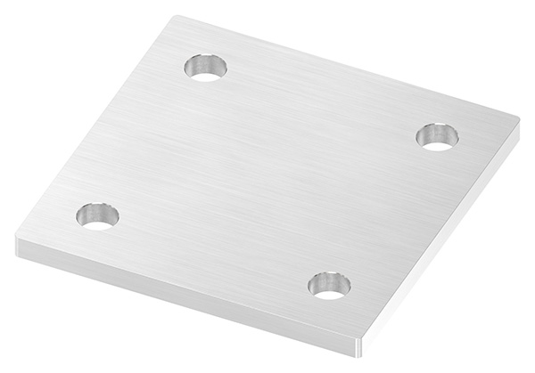 Ankerplatte, 120 x 120 x 8mm, mit Längsschliff, V2A