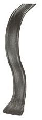 Handlaufanfänger S235JR, 40x8mm, passend zu 114-A-5
