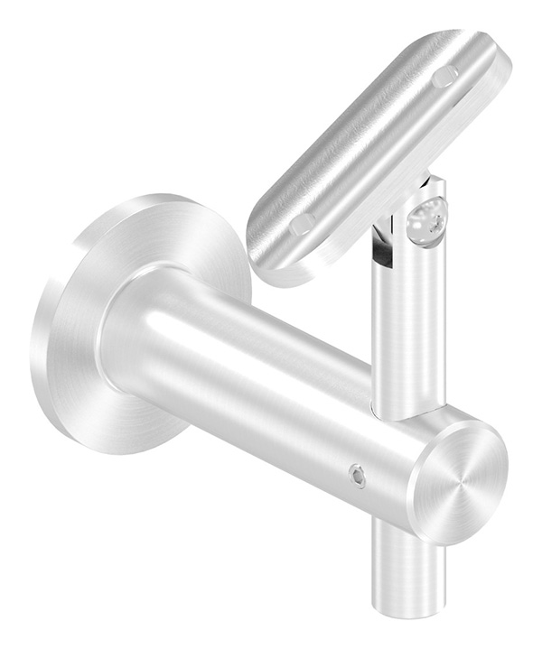 Handlaufhalter mit Gelenk inkl. Handlaufanschlussplatte für Rohr 42,4mm (nicht austauschbar), für Wa