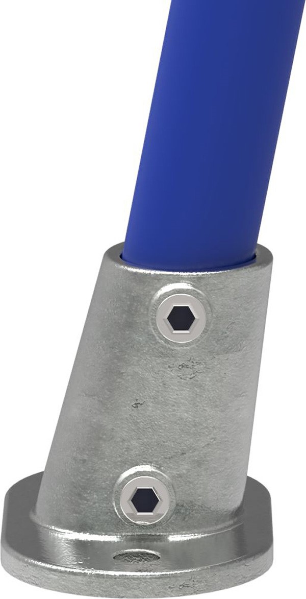 Wandhalter mit 2 Befestigungsbohrungen, variabel 0 - 11°, für Rohr 33,7mm