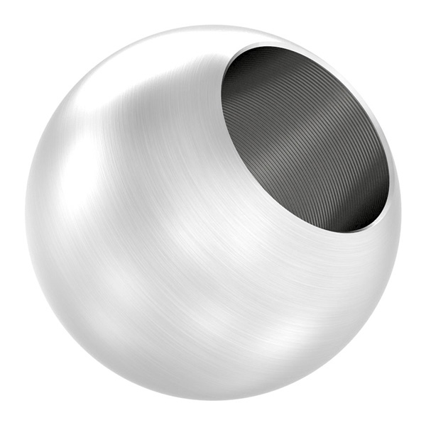 51025-240S14 Vollkugel, Ø 25mm, mit Sackloch 14,2mm, V2A