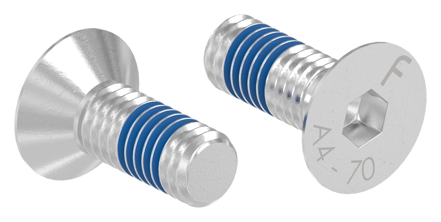 58315-V4A-16-B Senkkopfschraube M6 x 16, A4, ISO 10642, mit Schraubensicherung "Precote 85"