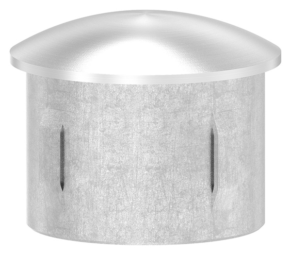 Rohrabschlussstopfen, für Rohr 42,4 x 2,0 - 2,6mm, leicht gewölbt, hohl, V2A