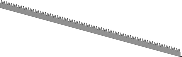 Zackenleiste S235JR, 45x12x3mm, verzinkt, Länge 2000mm