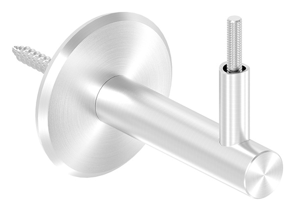 Handlaufhalter zum Anschrauben des Handlaufs mit Linsenkopfschraube M6, inkl. Stockschraube M8 x 80,