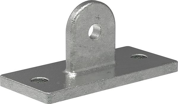 Grundplatte von Wandhalter 169 mit 2 Bohrungen