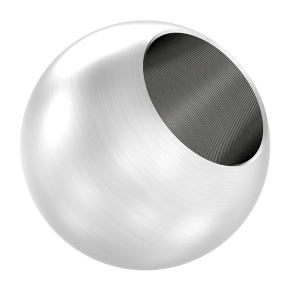 51020-V4AS Vollkugel, Ø 20mm, mit Sackloch 12,2mm, V4A