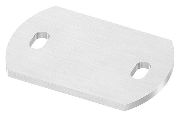 Ankerplatte, 120 x 80 x 6mm, mit Längsschliff, V2A