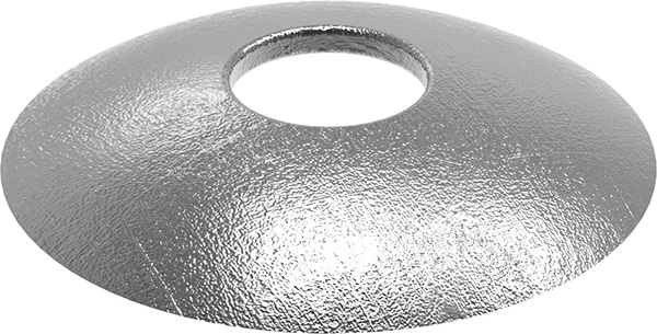 54242-ST-L12 Halbrundschale 42mm, Lochung mittig 12,5mm