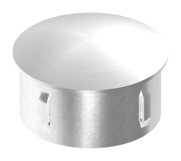 166-6000-V2A Rohrabschlussstopfen, für Rohr 60,3 x 2,0 - 2,6mm, leicht gewölbt, hohl, V2A