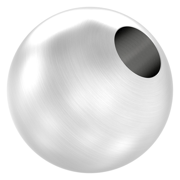 51040-240D Vollkugel, Ø 40mm, mit Durchgangsbohrung 14,2mm, V2A