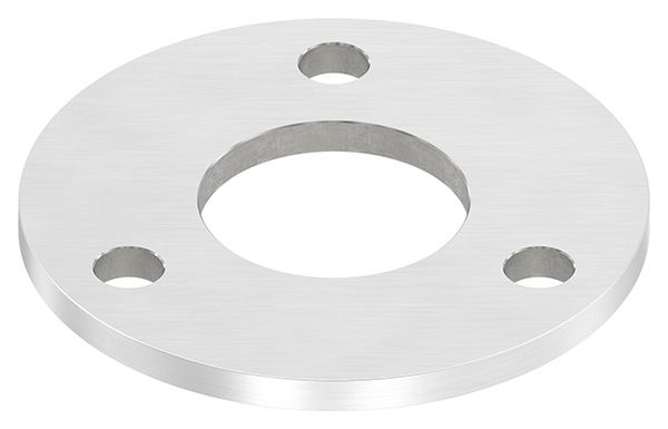 Ankerplatte, Ø 100 x 6mm, mit Längsschliff, V2A