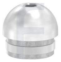 Rohrabschlussstopfen, für Rohr 33,7 x 2,0mm, mit Innengewinde M8, halbrund, hohl, V2A