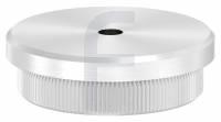 Rohrabschlussstopfen, für Rohr 42,4 x 2,5mm, flach, mit Entwässerungsbohrung 5mm, V2A