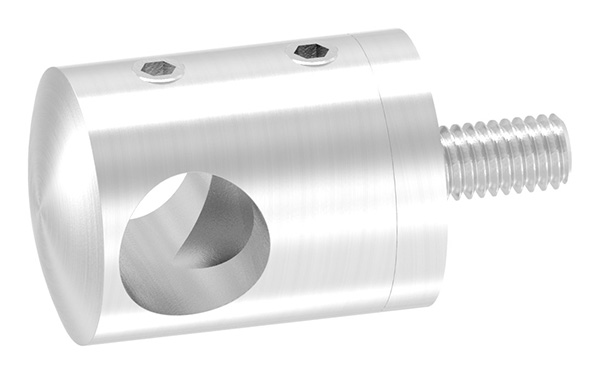 Querstabhalter für geraden Anschluß, mit 12,2mm Bohrung, V2A