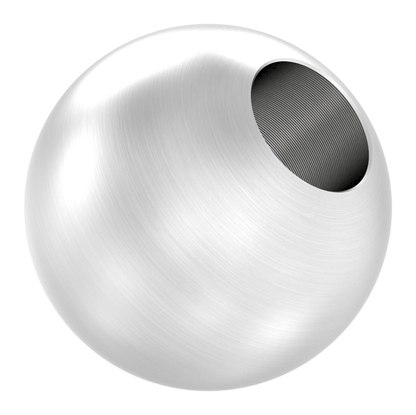 Vollkugel, Ø 25mm, mit Durchgangsbohrung 10,2mm, V2A