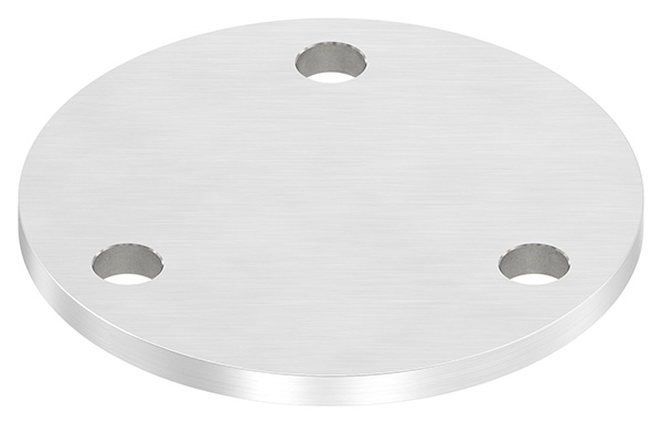 Ankerplatte, Ø 100 x 6mm, mit Längsschliff, V4A