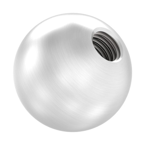 51015-240 Vollkugel, Ø 15mm, mit Gewinde M5, V2A