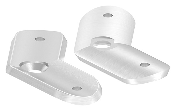 Halteplatte 135°, für Rohr 42,4mm, zum Vernieten, V2A 