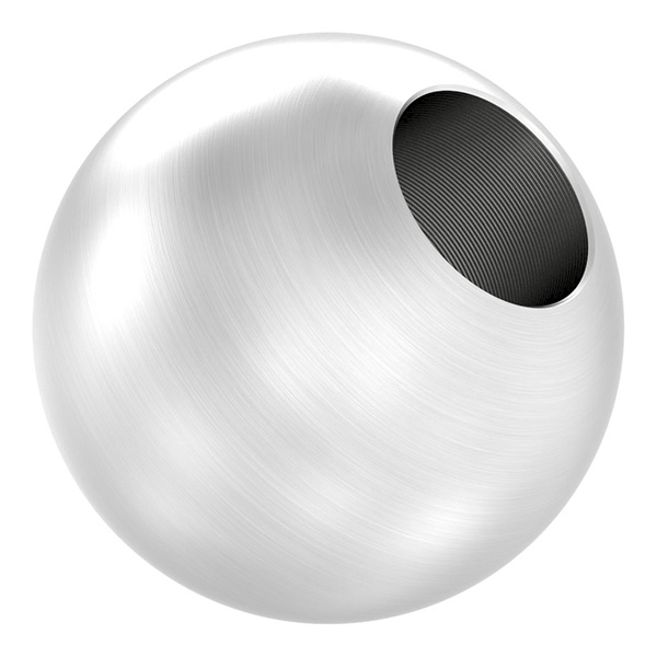 51030-240S12-6 Vollkugel, Ø 30mm, mit Sackloch 12,6mm, V2A