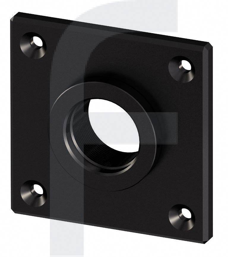 Aluminium Montageplatte eckig 100x100mm, zum Schrauben