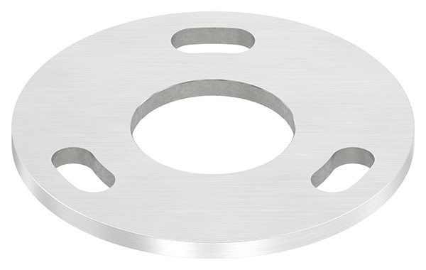 Ankerplatte, Ø 120 x 6mm, mit Längsschliff, V2A
