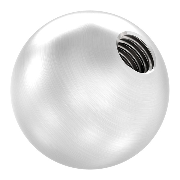 51025-240M8 Vollkugel, Ø 25mm, mit Gewinde M8, V2A