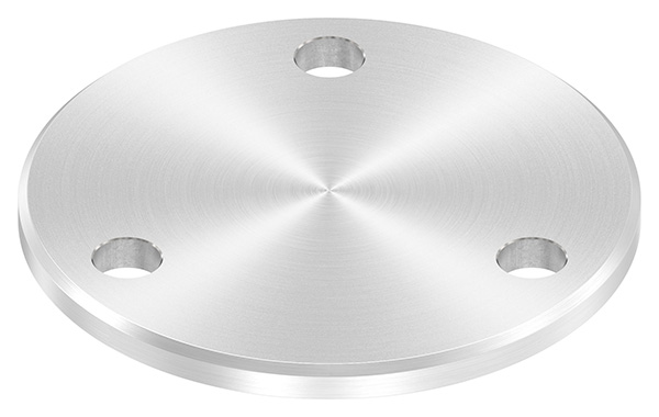 Ankerplatte, Ø 100 x 6mm, mit Rundschliff und Fase, V2A