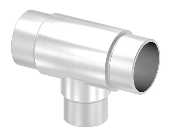 T-Stück mit reduziertem Abgang, für 2x 42,4 x 2,0mm und 1x 33,7 x 2,0mm, V2A