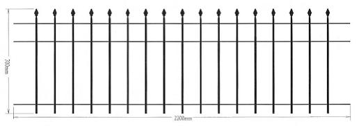 Zaunfeld 700x2200mm  - Preis und Lieferzeit auf Anfrage