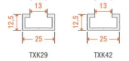 C-Profil AP-5 für TXK29/42 Lagerlänge 6m