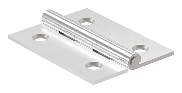 Scharnier 50x38mm mit festen Zapfen, schwere Ausführung, V2A