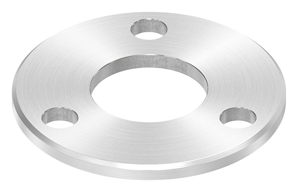 Ankerplatte, Ø 100 x 6mm, mit Rundschliff und Fase, V2A