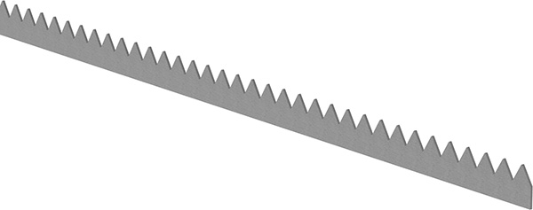 Zackenleiste S235JR, 45x3mm, roh, Länge 2000mm