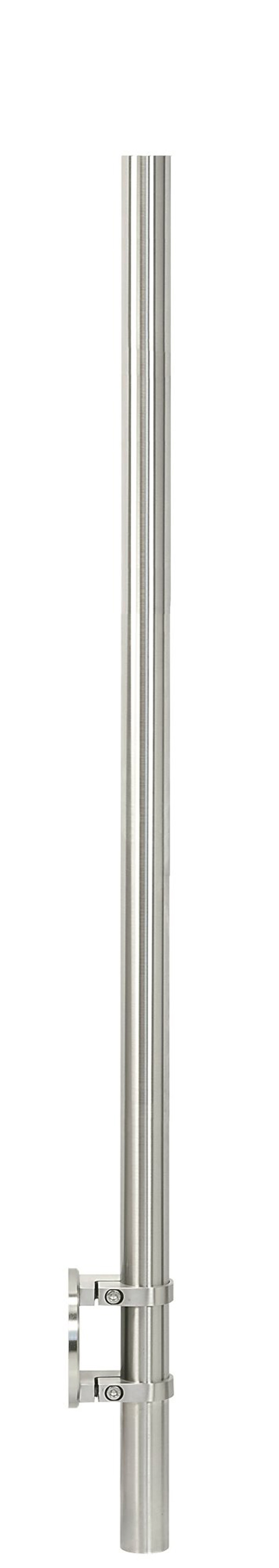 40541-240 Edelstahlpfosten 42,4 x 2,0mm zur Wandmontage, Länge 1190mm, V2A