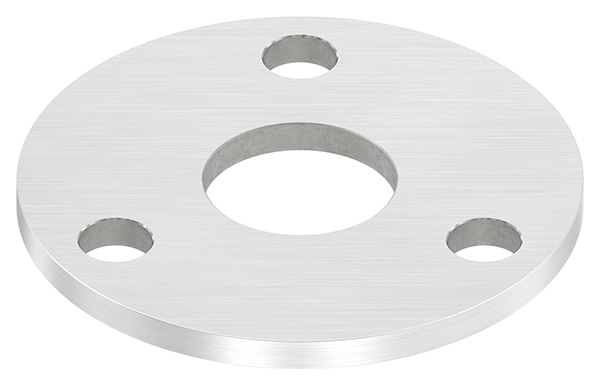 Ankerplatte, Ø 100 x 6mm, mit Längsschliff, V2A